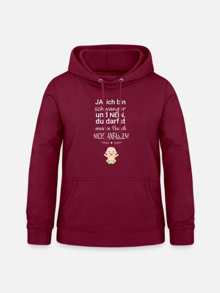 Ich bin schwanger - Frauen Hoodie - Bordeaux
