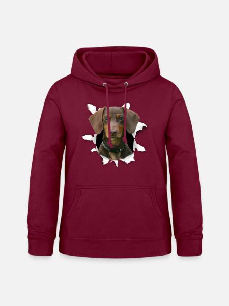 Dackel Hund - Dackel - Frauen Hoodie - Bordeaux