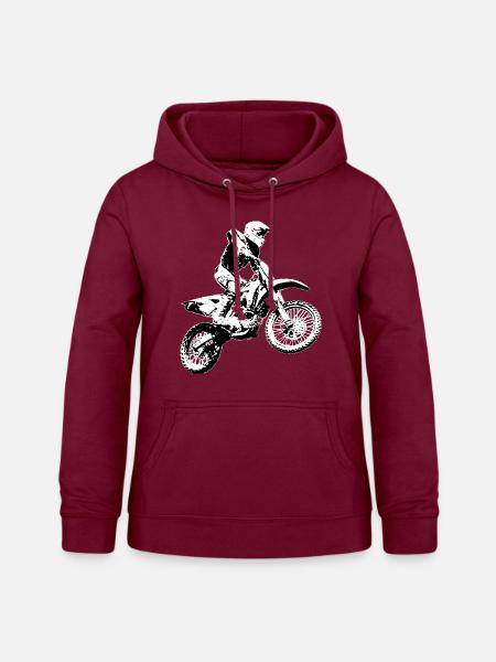 Motocross - Frauen Hoodie - Bordeaux
