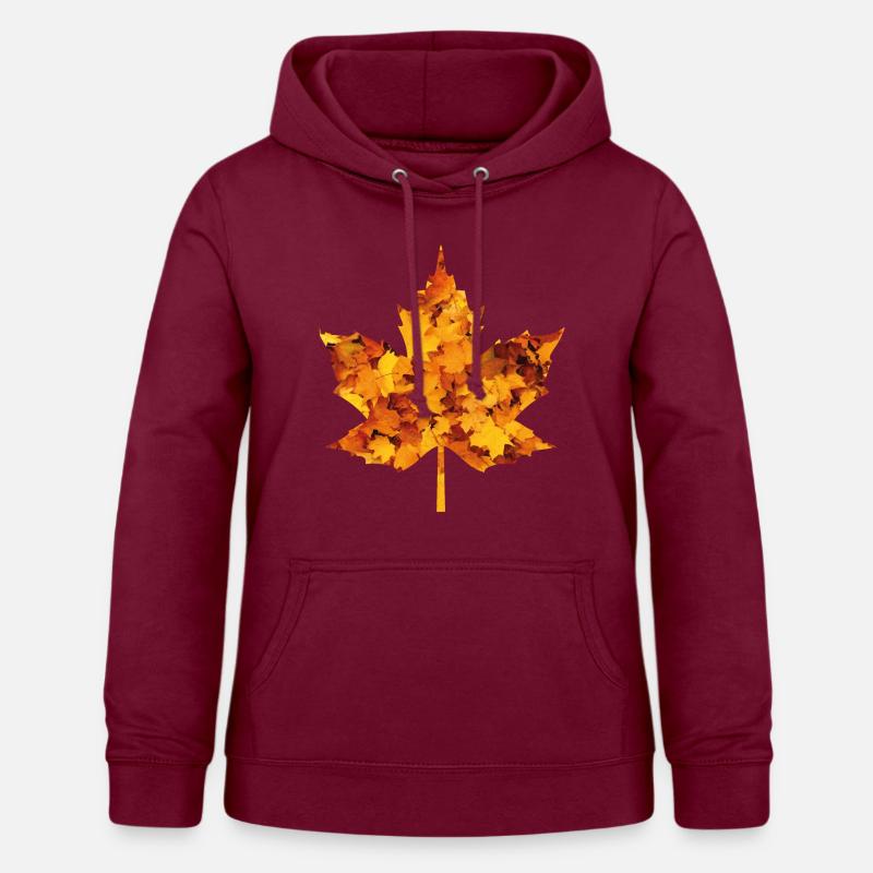 Maple leaf - Women's Hoodie - bordeaux