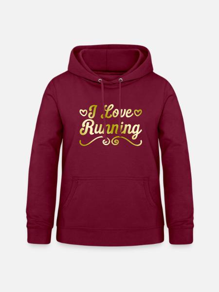Ich liebe Rennen - Frauen Hoodie - Bordeaux