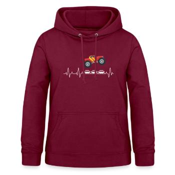 Monster Truck Jumping - Sweat à capuche Femme - bordeaux - Devant - AI Model Female 172 light (172cm)
