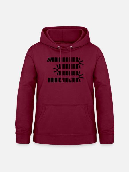 Domino - Frauen Hoodie - Bordeaux