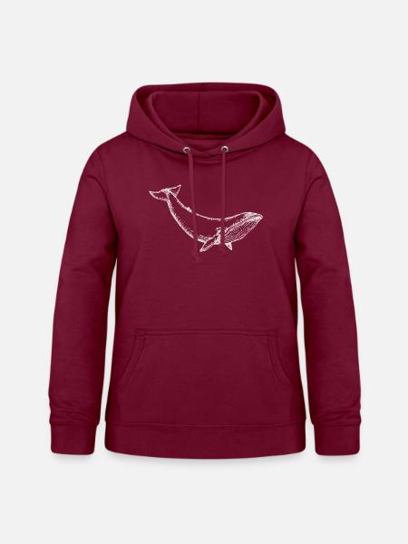 Wal - Frauen Hoodie - Bordeaux