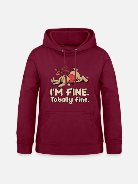Erschöpfter Hase mit sarkastischem Spruch - Frauen Hoodie - Bordeaux