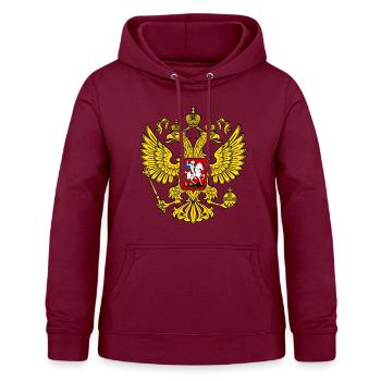 Symbole russe - Sweat à capuche Femme - bordeaux - Devant - AI Model Female 172 light (172cm)