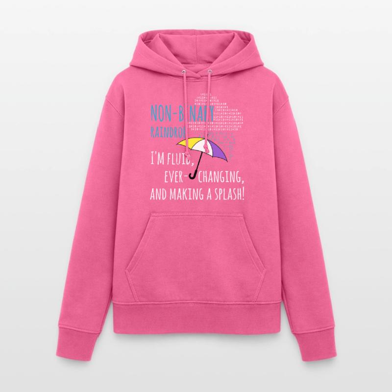 Non-binary raindrops non-binary PRIDE LGBT Women's Hoodie