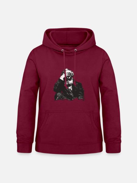 Marx Shocked - Frauen Hoodie - Bordeaux