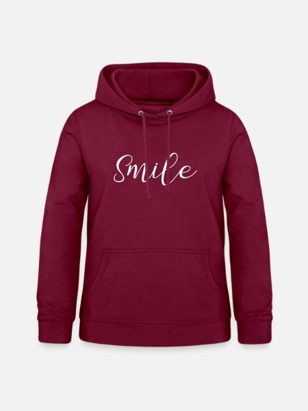 smile - Frauen Hoodie - Bordeaux