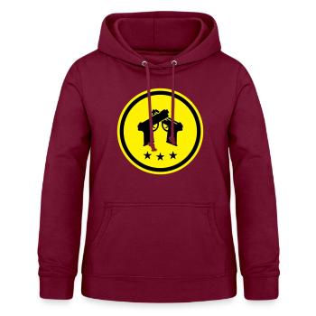 Pistole Symbol - Frauen Hoodie - Bordeaux - Vorne - AI Model Female 172 light (172cm)