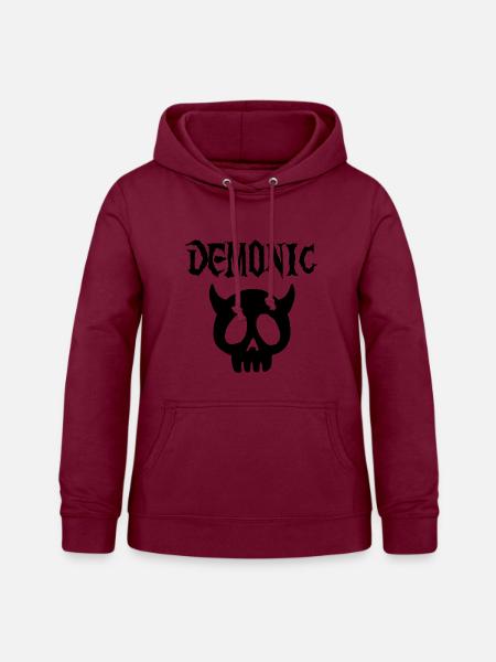 Manga Dämonenschädel (Schwarz) - Frauen Hoodie - Bordeaux