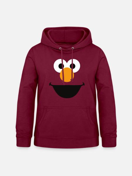 Sesamstraße Elmo Gesicht - Frauen Hoodie - Bordeaux