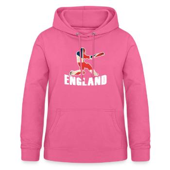 Angleterre Cricket Shirt Cricket Team - Sweat à capuche Femme - rose - Devant - AI Model Female 172 light (172cm)