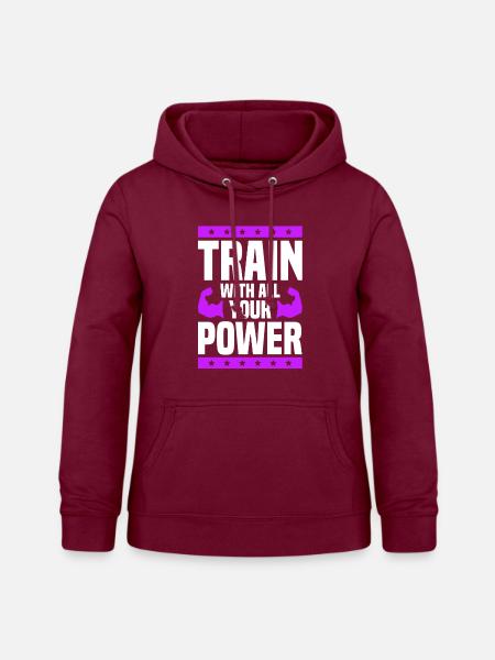 training fitness power - Frauen Hoodie - Bordeaux