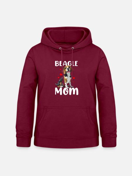beagle mom beagle - Frauen Hoodie - Bordeaux