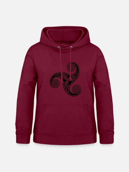 Keltisches Stammessymbol (Schwarz) - Frauen Hoodie - Bordeaux