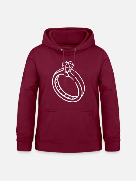 Ring - Frauen Hoodie - Bordeaux