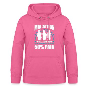 Marathon Running Lauf T-Shirt - Women's Hoodie - pink - Front - AI Model Female 172 light (172cm)