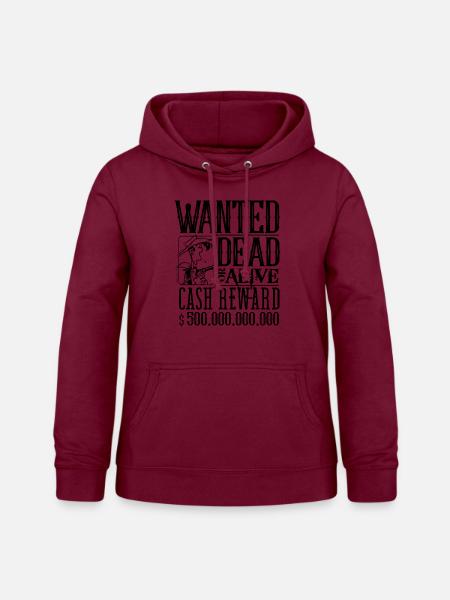 Lucky Luke Wanted Steckbrief - Frauen Hoodie - Bordeaux