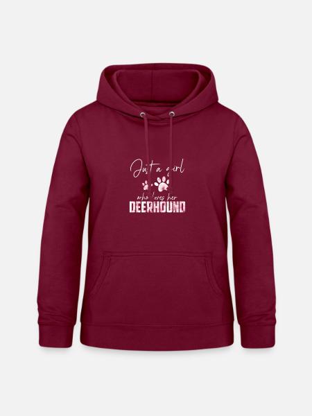 Deerhound - Frauen Hoodie - Bordeaux
