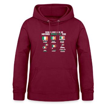 Dinge Die Ich In Meiner Freizeit Mache Irland - Frauen Hoodie - Bordeaux - Vorne - AI Model Female 172 light (172cm)