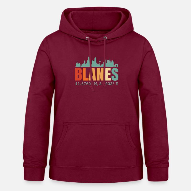 Blanes · - Felpa con cappuccio da donna - rosso bordeaux