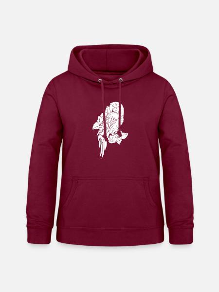 Papagei Zweig - Frauen Hoodie - Bordeaux