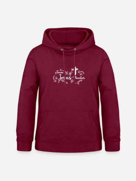 Team Jesus - Frauen Hoodie - Bordeaux