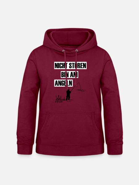 Angeln - Frauen Hoodie - Bordeaux