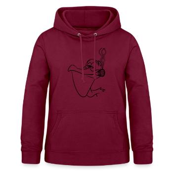 Pelikan drôle oiseau kiffen oiseaux de mer joint mer environ - Sweat à capuche Femme - bordeaux - Devant - AI Model Female 172 light (172cm)