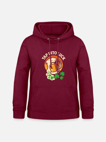 NUTZE DAS GLÜCK - Frauen Hoodie - Bordeaux