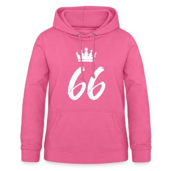 66 Number crown - Women's Hoodie - pink - Front - AI Model Female 172 light (172cm)