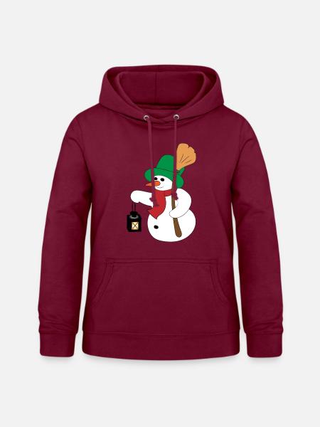 Schneemann - Frauen Hoodie - Bordeaux