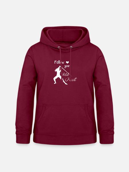 HEMA Wild Heart - Frauen Hoodie - Bordeaux