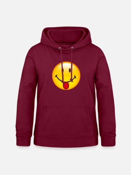 Smiley Cheeky - Frauen Hoodie - Bordeaux