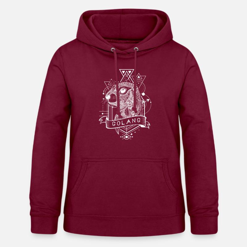 golang go langage de programmation - Sweat à capuche Femme - bordeaux