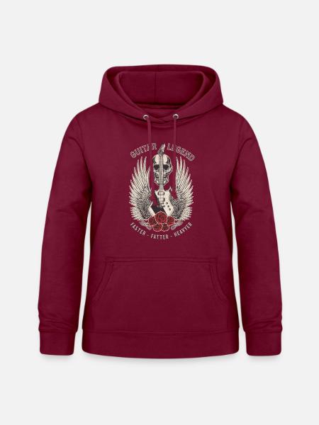GITARREN-LEGENDE - Frauen Hoodie - Bordeaux
