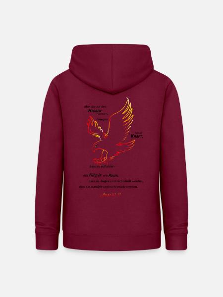 jesaja 40 31 - Frauen Hoodie - Bordeaux