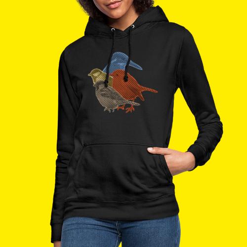 Vogelverzameling in line-art - Vrouwen hoodie