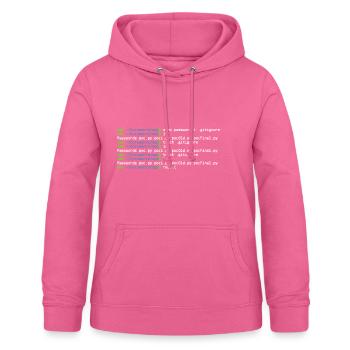 linux shell ls dot - Sweat à capuche Femme - rose - Devant - AI Model Female 172 light (172cm)