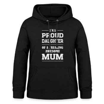 Proud Daughter grey - Dame hoodie - sort - Foran - AI Model Female 172 light (172cm)