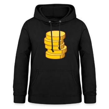 Geld - Frauen Hoodie - Schwarz - Vorne - AI Model Female 172 light (172cm)