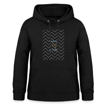 MAINTENANT - Sweat à capuche Femme - noir - Devant - AI Model Female 172 light (172cm)