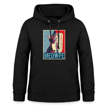 Katze Bürste Geschenk Kunst Maine Coon Perser - Frauen Hoodie - Schwarz - Vorne - AI Model Female 172 light (172cm)