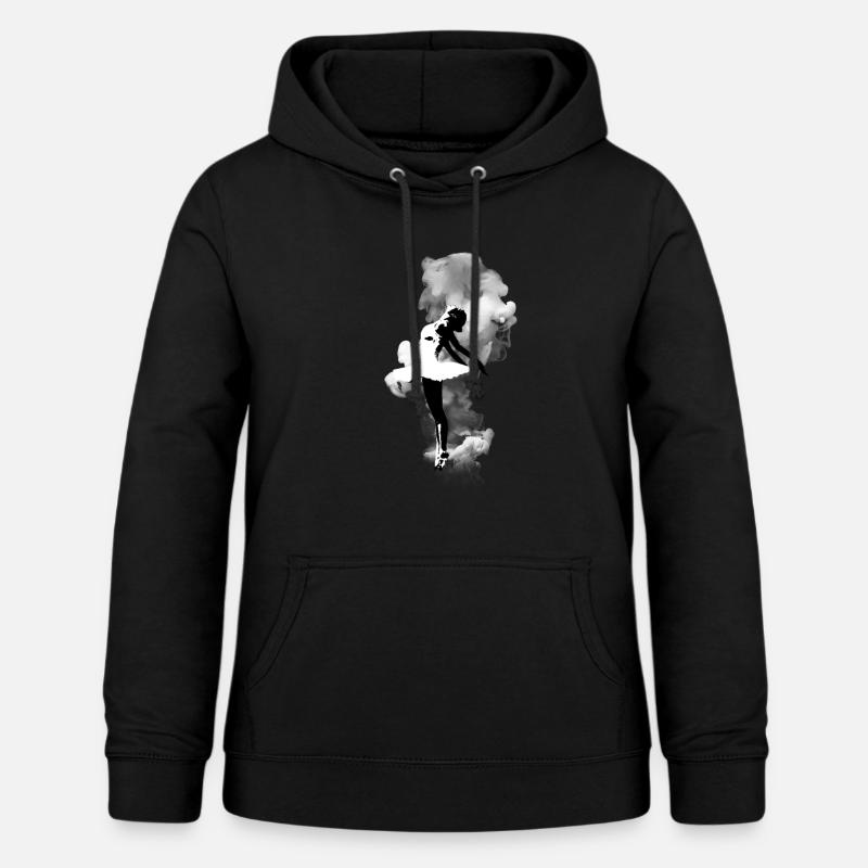 Classical dance smoke (white) - Women's Hoodie - black