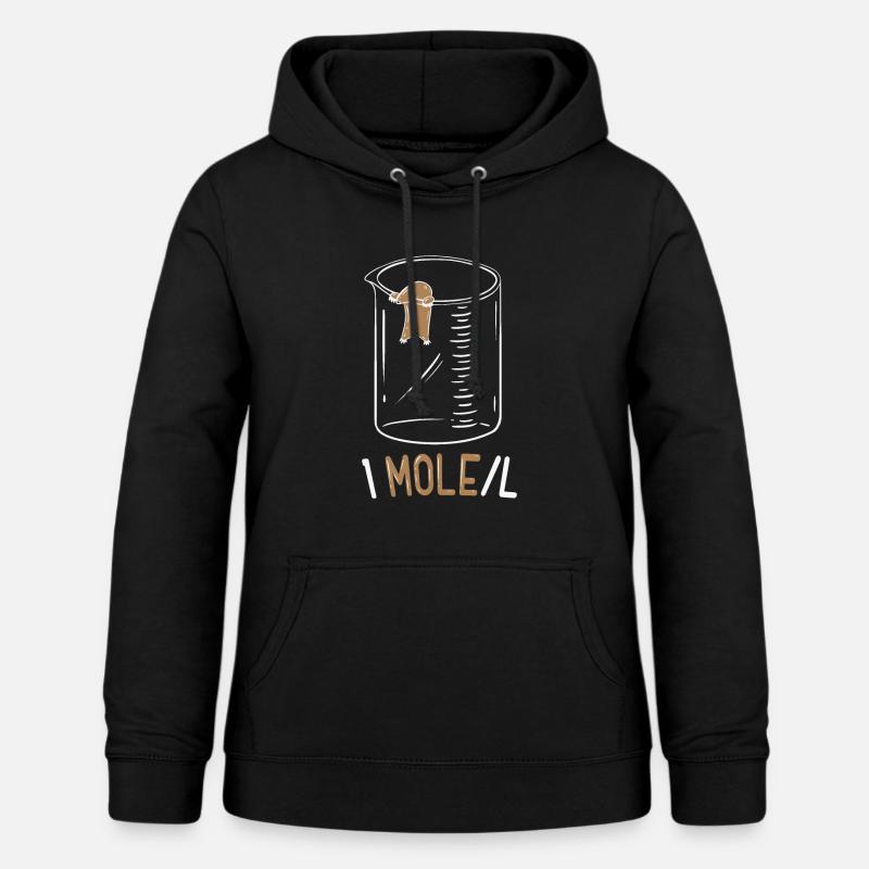 One Mole Per Liter Funny Chemistry Geek Physics Nerd - Women's Hoodie - black
