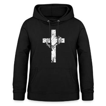 Christentum Kreuz Jesus Christi Religion Glaube - Frauen Hoodie - Schwarz - Vorne - AI Model Female 172 light (172cm)