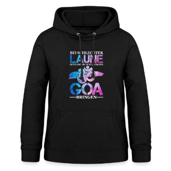 Zur nächsten Goa bringen - Frauen Hoodie - Schwarz - Vorne - AI Model Female 172 light (172cm)