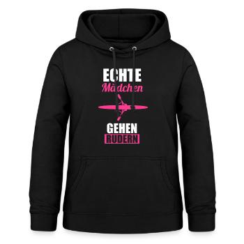 Rudern Mädchen Ruderer Ruder Geschenk - Frauen Hoodie - Schwarz - Vorne - AI Model Female 172 light (172cm)