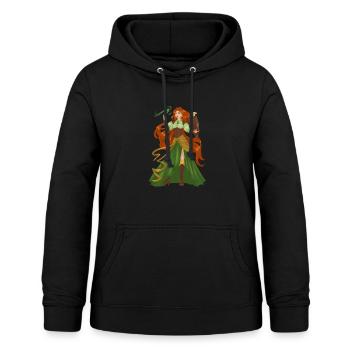 Witch Red Hair Bird Pretty Lady Model Fantasy - Women's Hoodie - black - Front - AI Model Female 172 light (172cm)